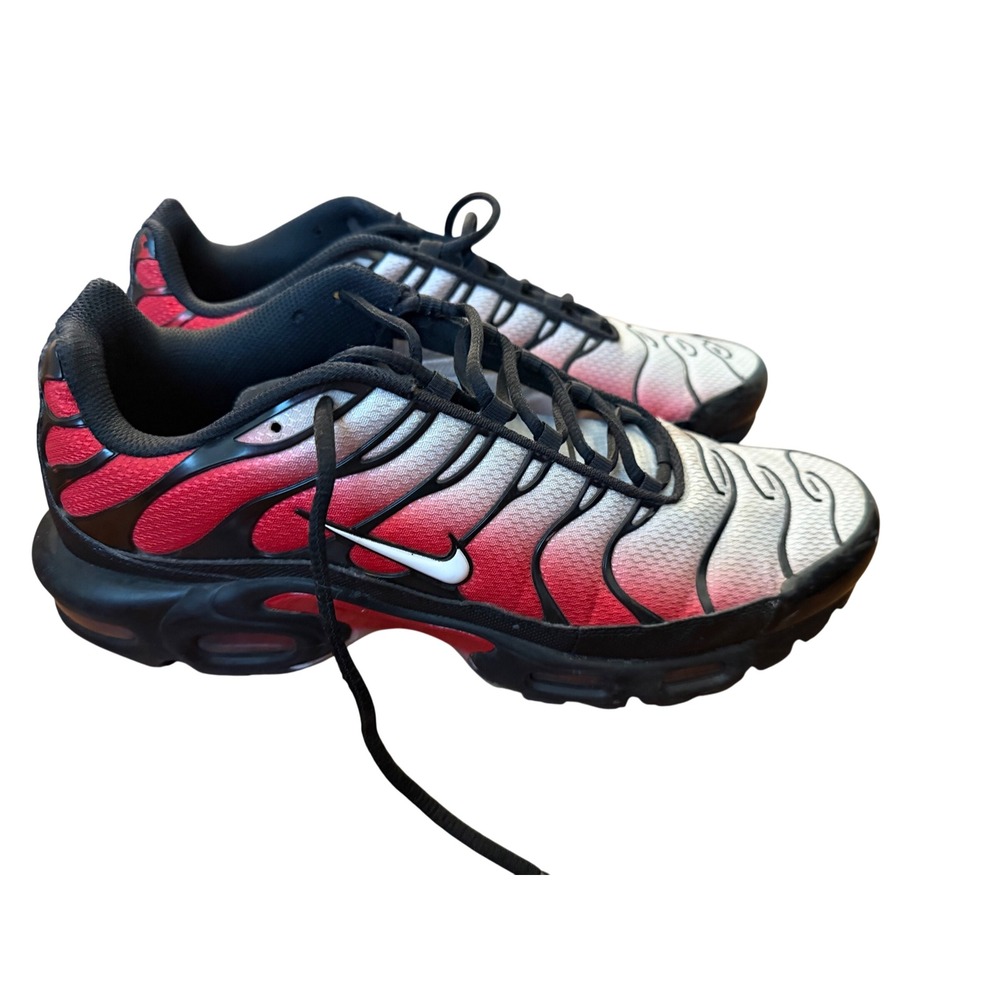 Nike Air Max Plus TN Black/University Red/White Sneakers Men's Size 12 - Picture 3 of 12